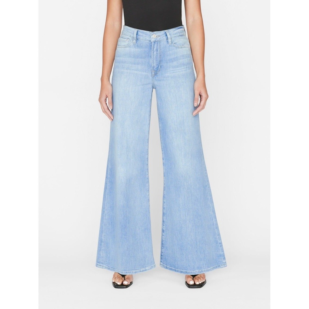 FRAME Le Pixie Palazzo High Rise Wide Leg Jeans Light Wash Humphrey Size 26